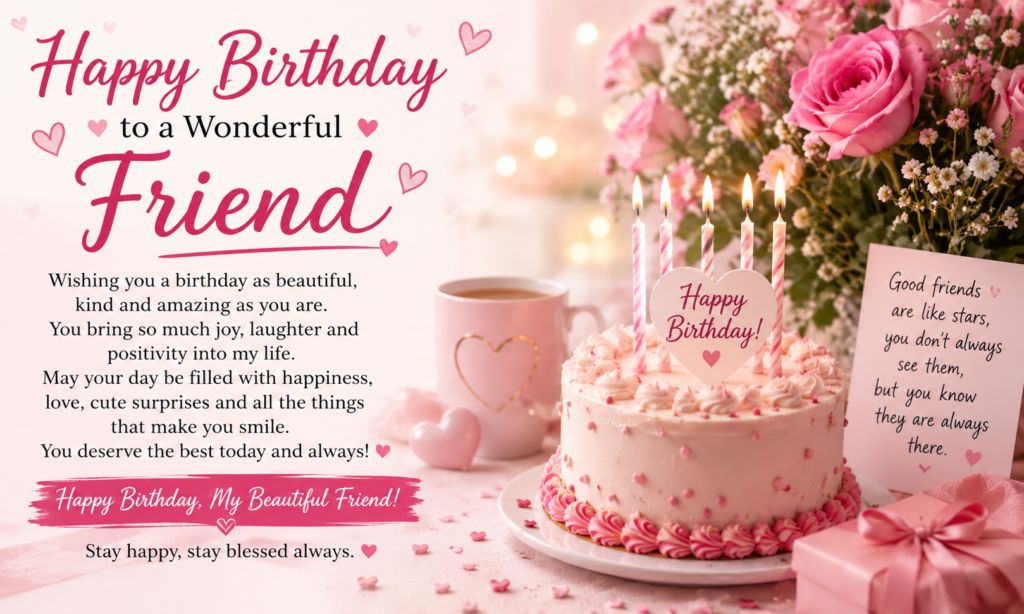 Female Happy Birthday Wishes for Friend