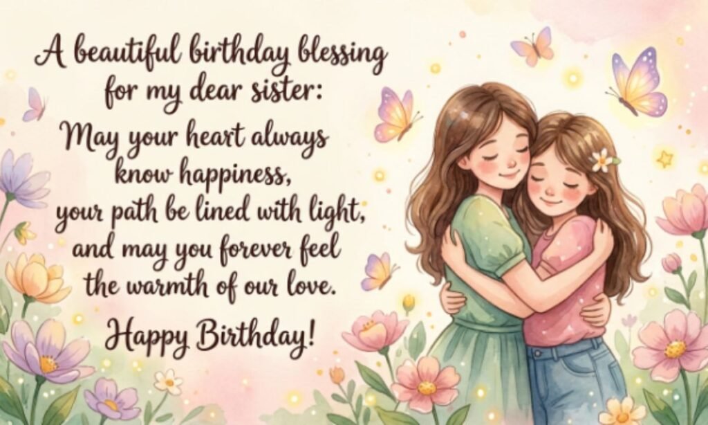 Beautiful Birthday Blessings for Your Dear Sister
