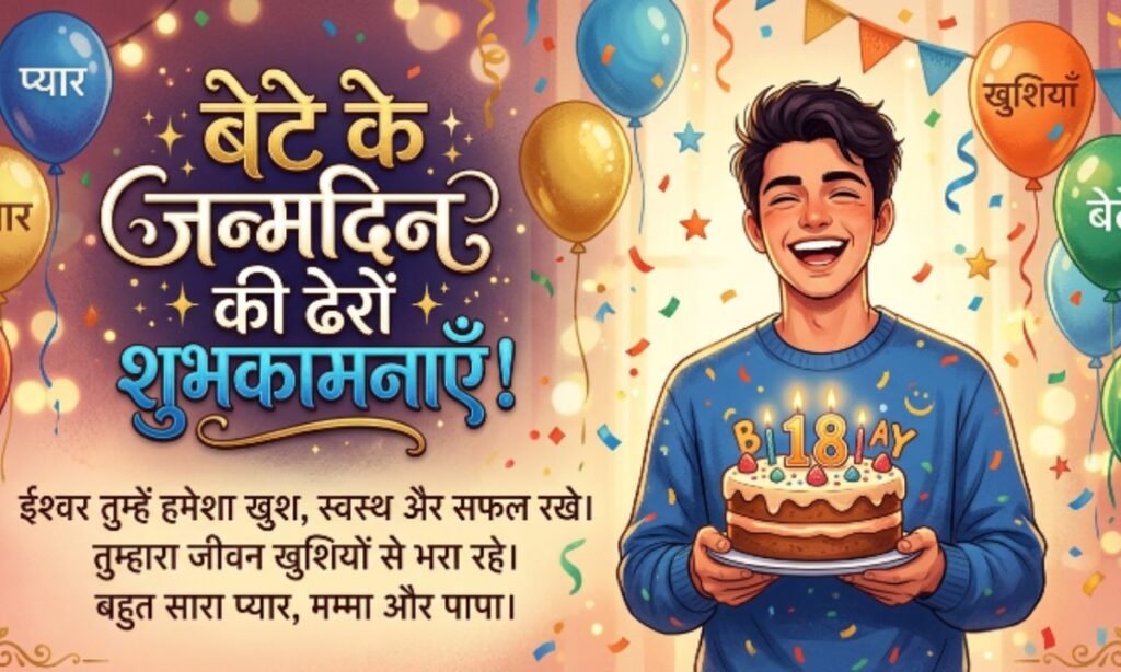 Birthday Blessings For Son in Hindi