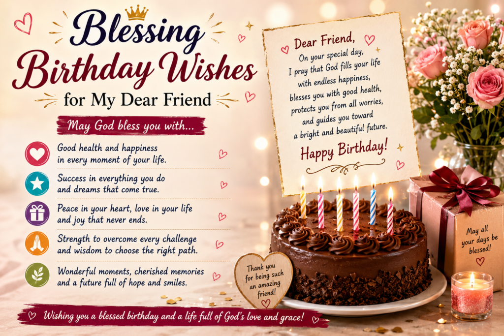 Blessing birthday wishes for friend