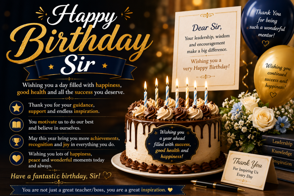 Happy Birthday Sir In English