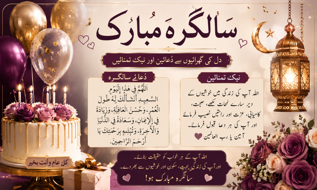 Arabic Happy Birthday Wishes and Prayers in Urdu