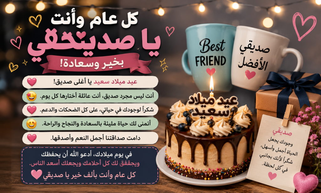 Arabic Birthday Wishes for Best Friend