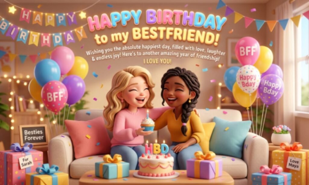 Cute Happy Birthday Wishes for Bestfriend