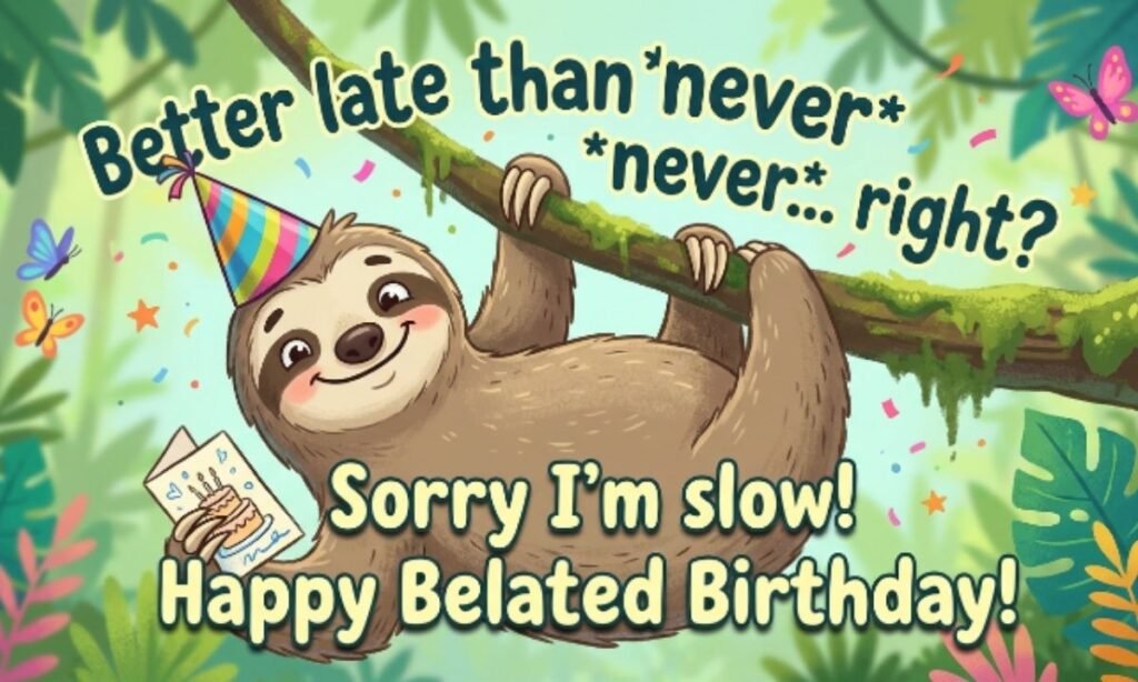 Funny Belated Birthday Wishes