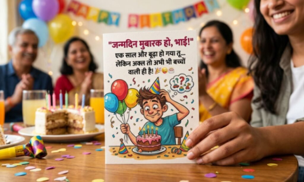 Funny Birthday Wishes For Brother in Hindi