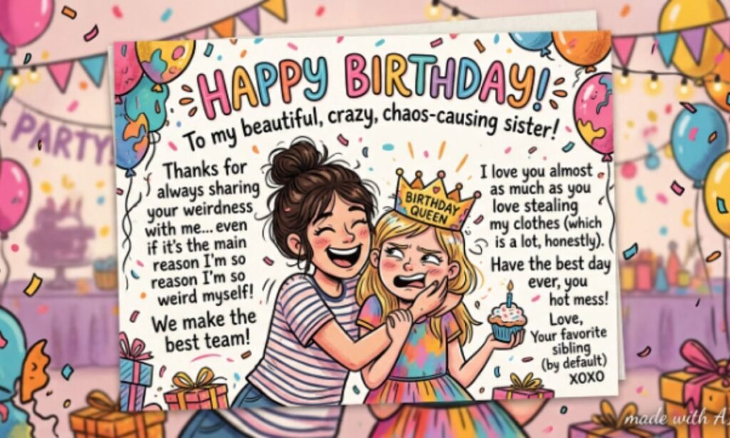 Funny Wishes for Sister