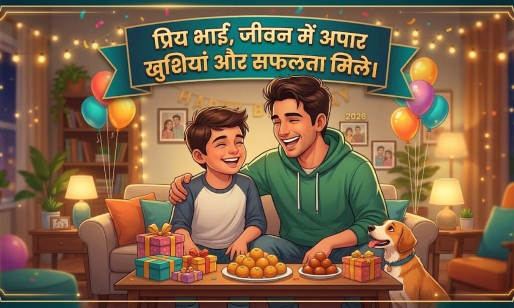 Happiest Wishes For Brother 2 Line in Hindi