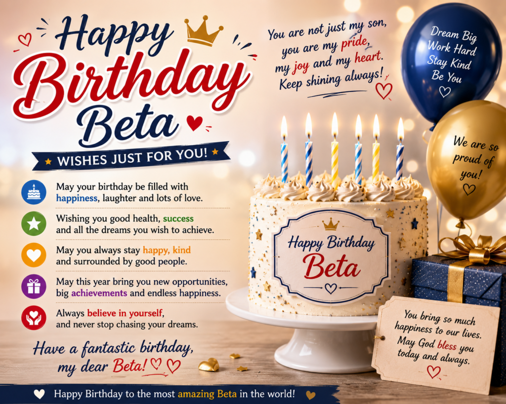 Happy Birthday Beta Wishes In English
