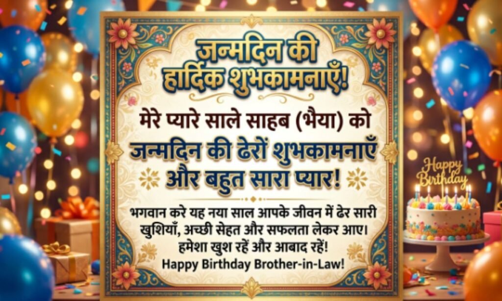 Happy Birthday Wishes For Brother In Law in Hindi