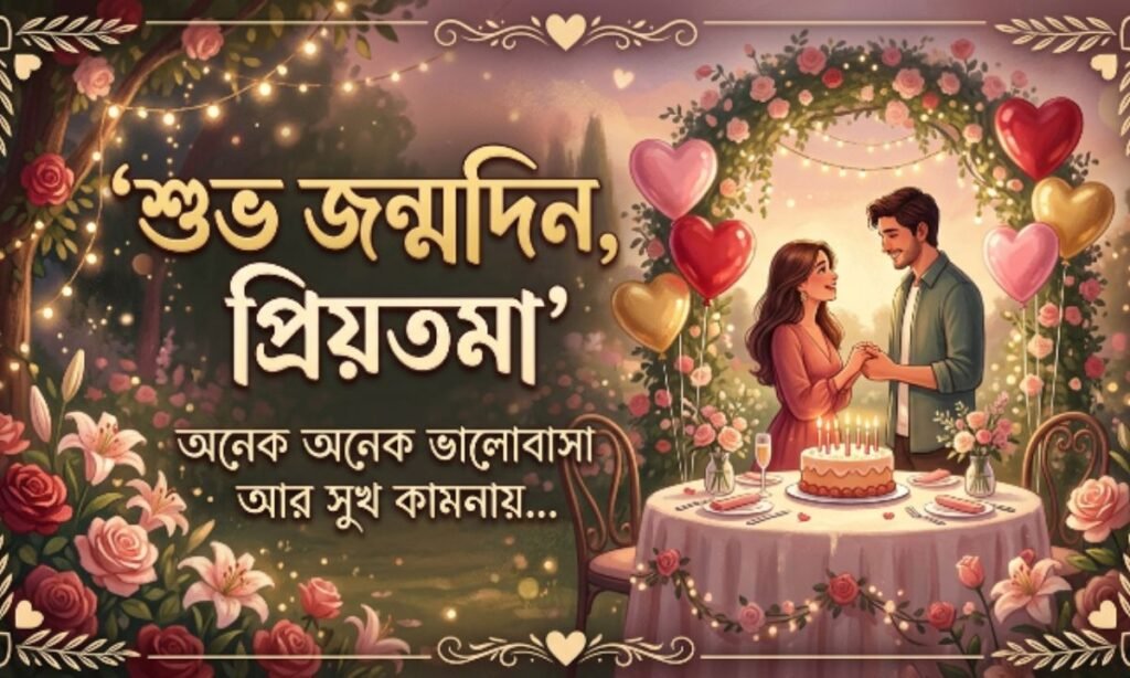 Happy Birthday Wishes for GF in Bengali