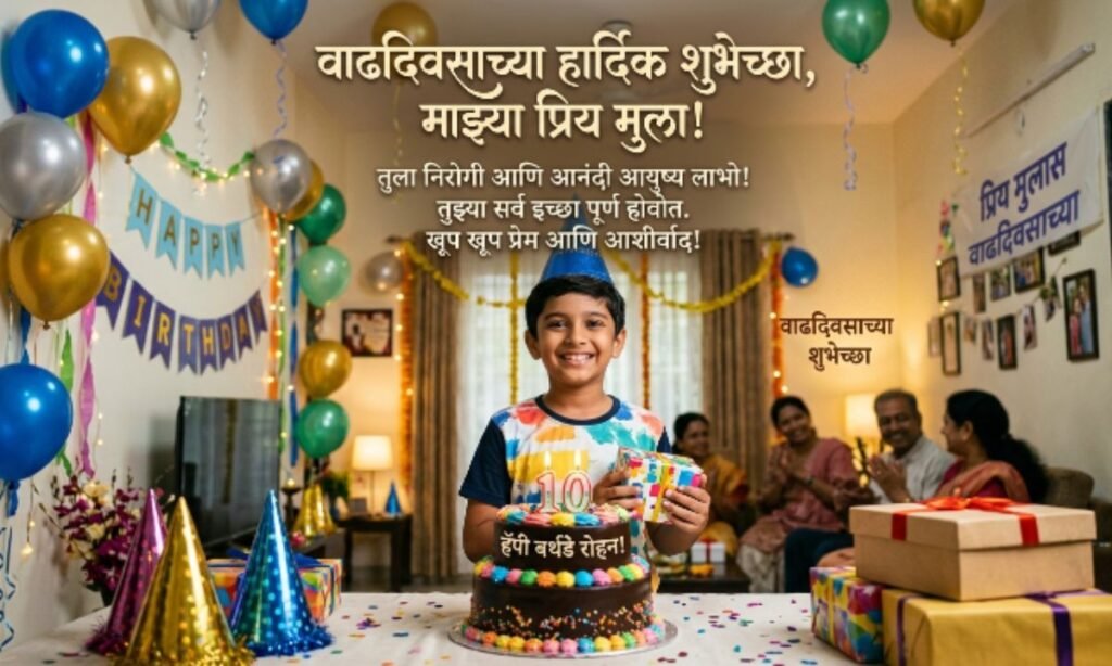 Happy Birthday Wishes for Son in Marathi