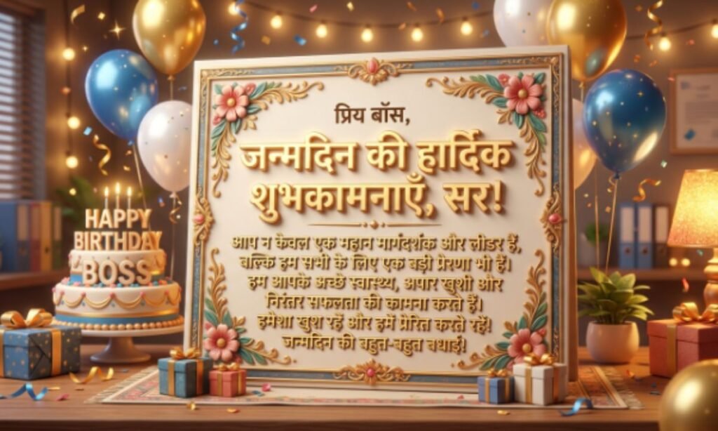 Heart-Touching Birthday Wishes for Boss (हिंदी में)