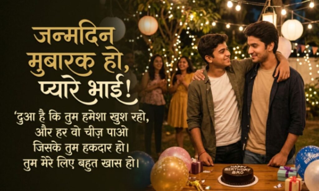 Heart Touching Birthday Wishes for Brother in Hindi