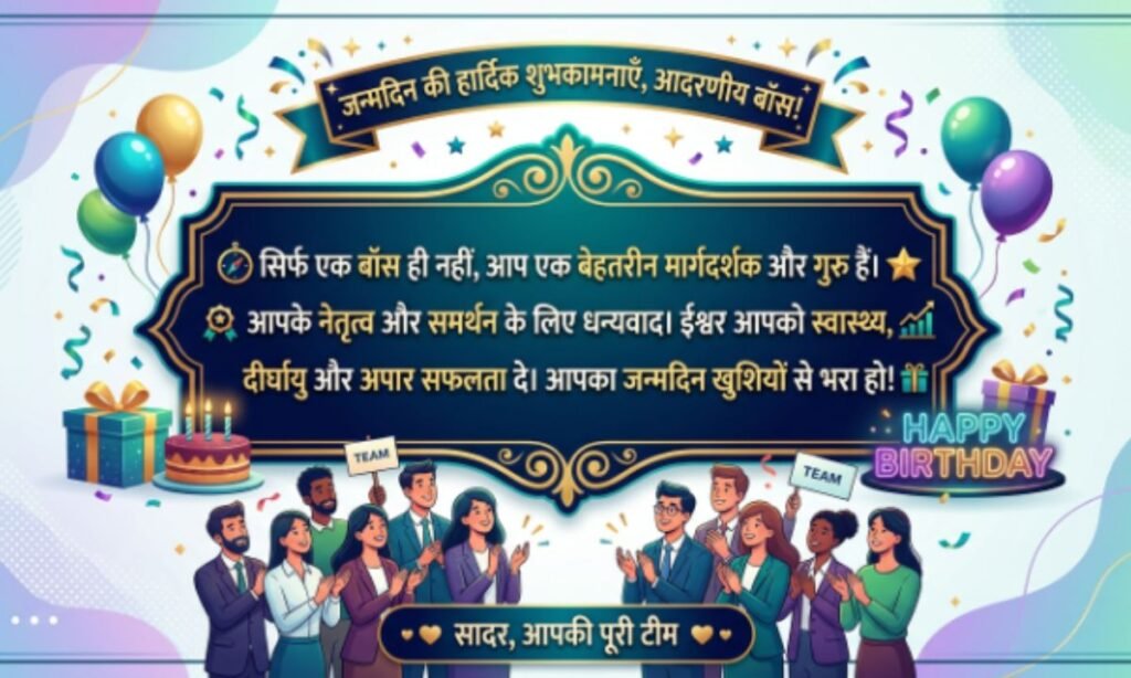 Unique Birthday Wishes for Boss (हिंदी में)