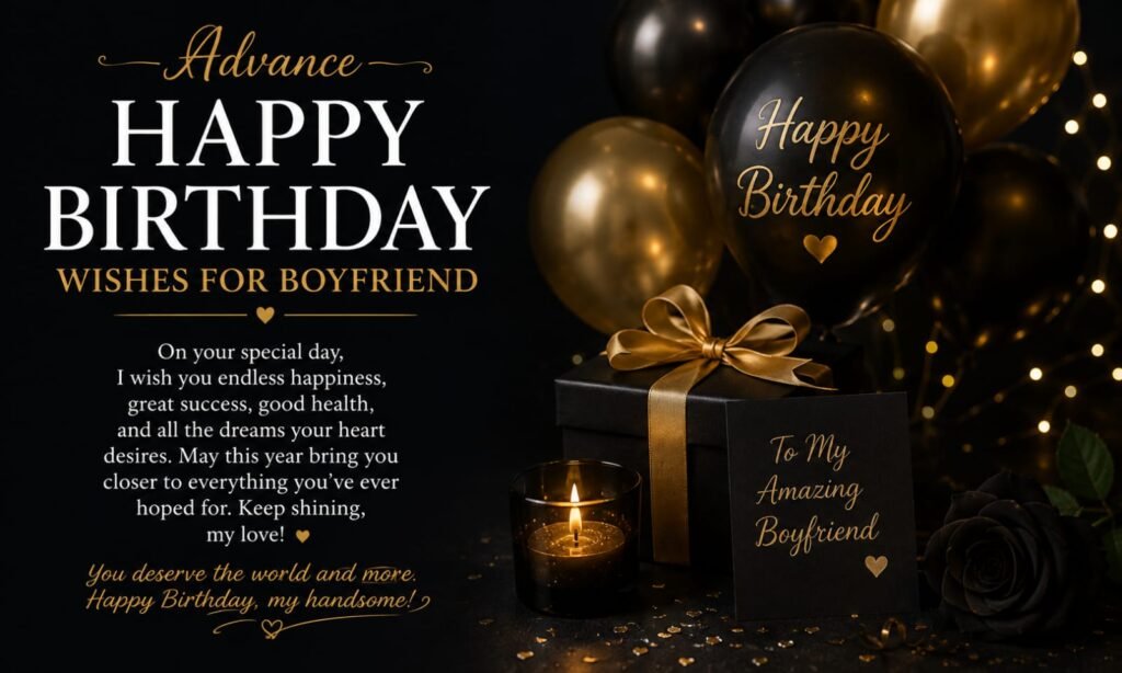 Advance Happy Birthday Wishes For Boyfriend