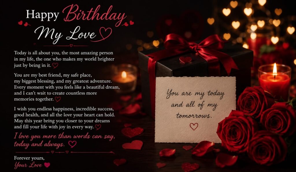 Romantic Happy birthday Wishes For Boyfriend