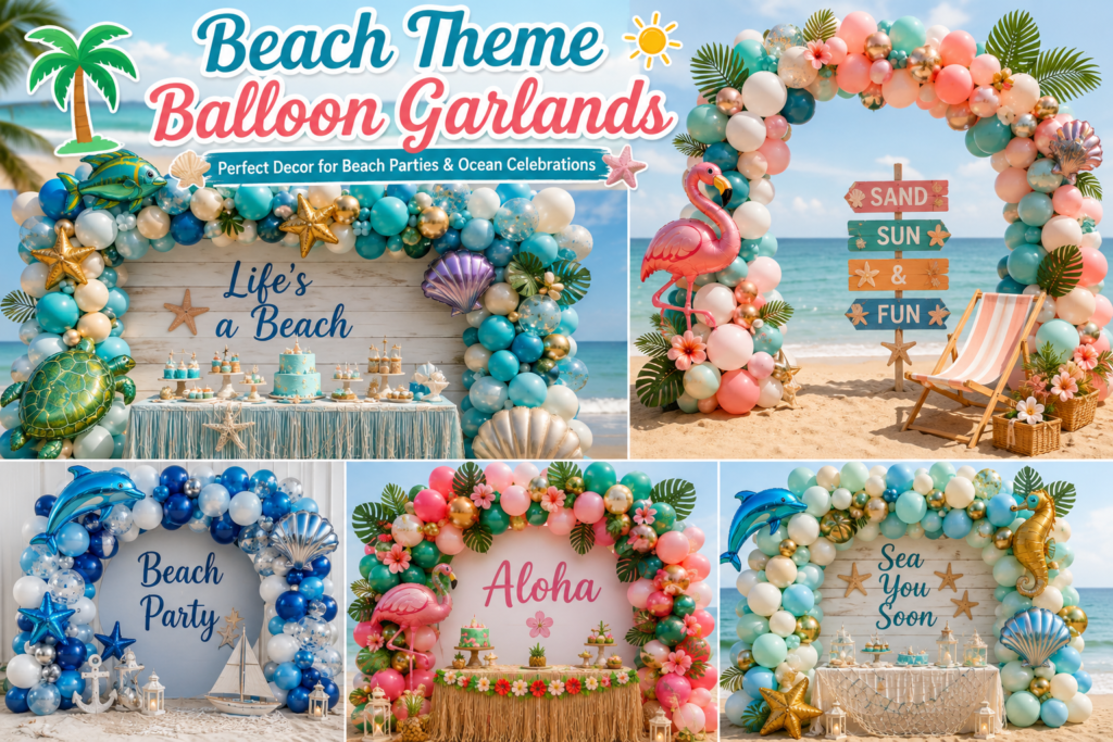 Beach Theme Balloon Garlands