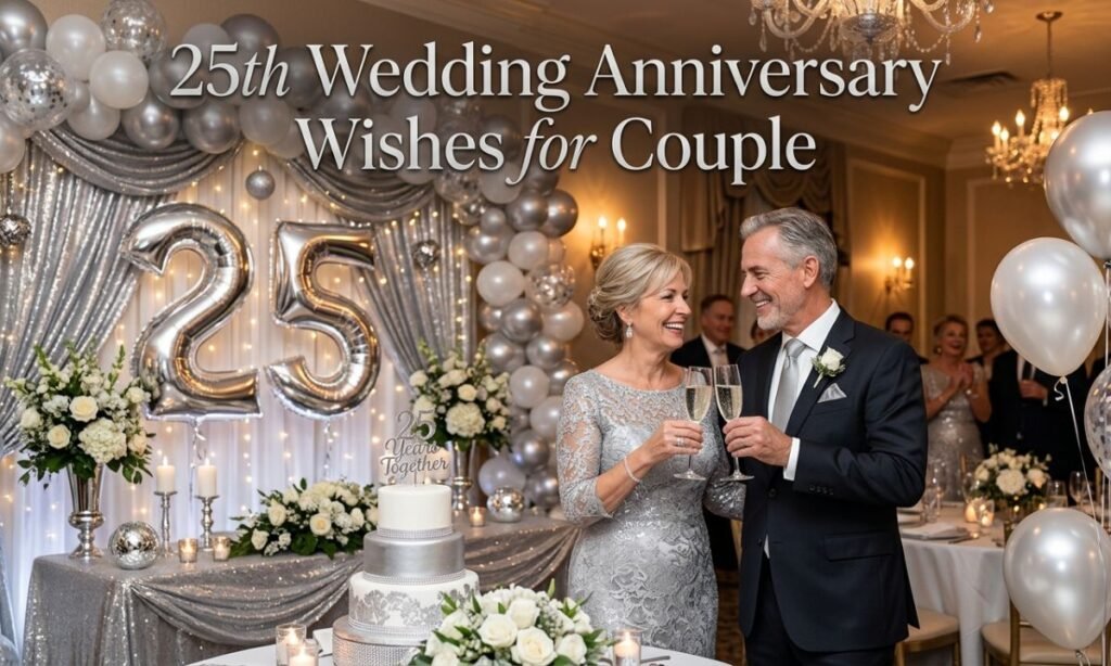 25th Wedding Anniversary Wishes for Couple