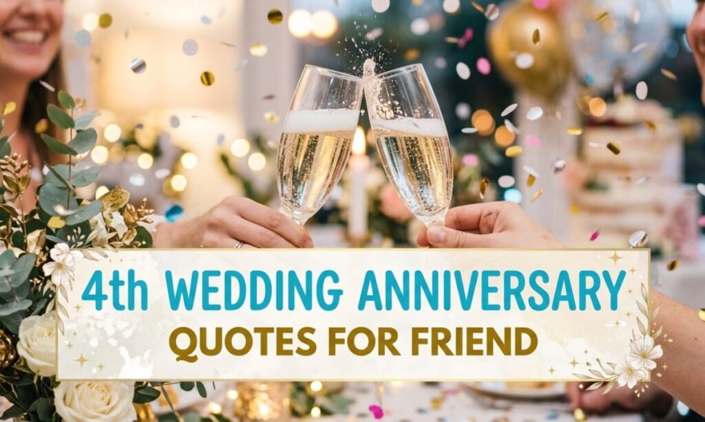 4th Wedding Anniversary Quotes for Friend