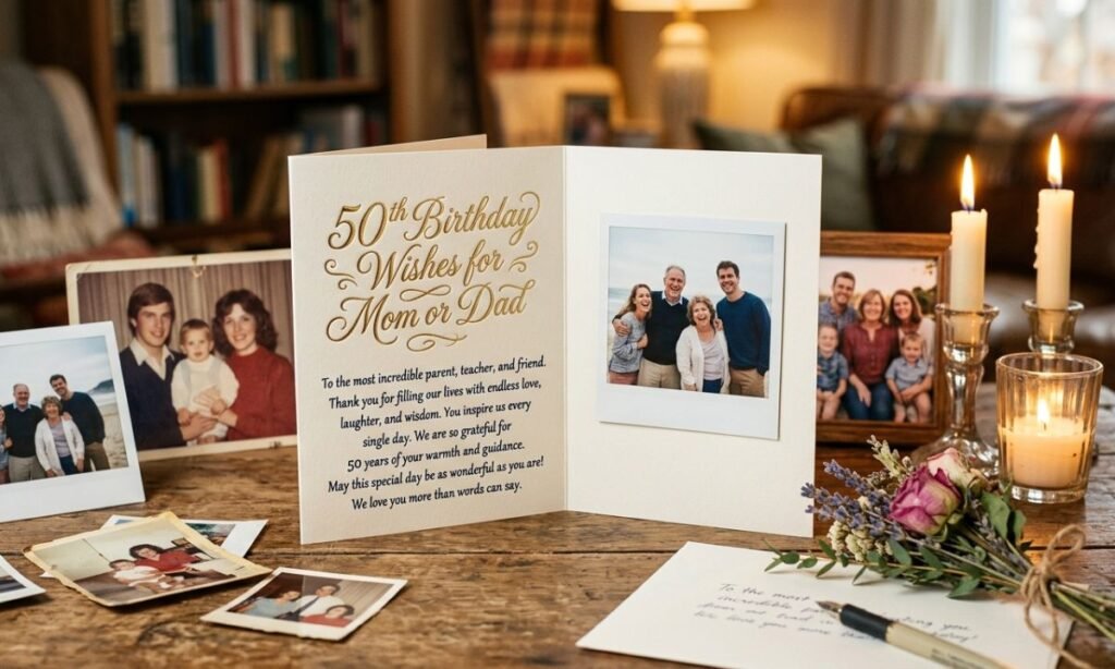 50th Birthday Wishes for Mom or Dad