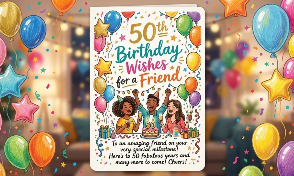 50th Birthday Wishes for a Friend