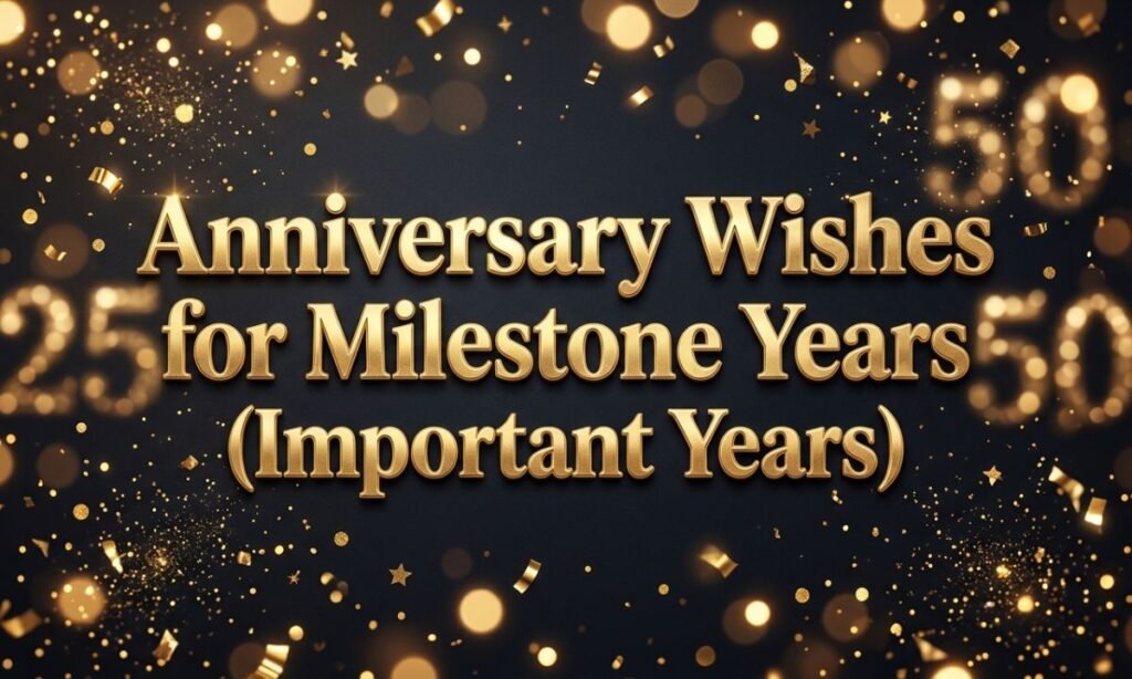 Anniversary Wishes for Milestone Years (Important Years)