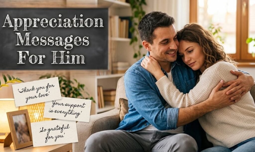 Appreciation Messages For Him (Thanking Him for His Love and Support)