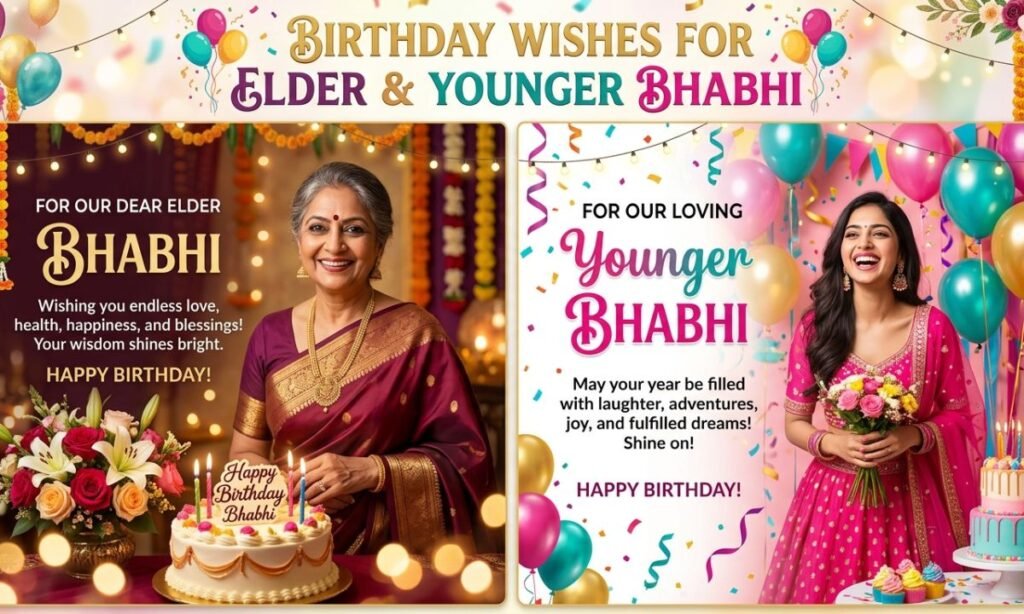 Birthday Wishes for Elder and Younger Bhabhi