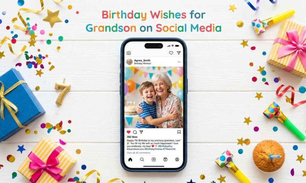 Birthday Wishes for Grandson on Social Media