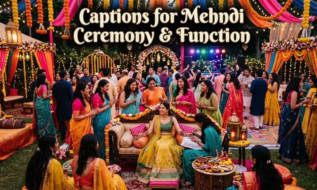 Captions for Mehndi Ceremony & Function