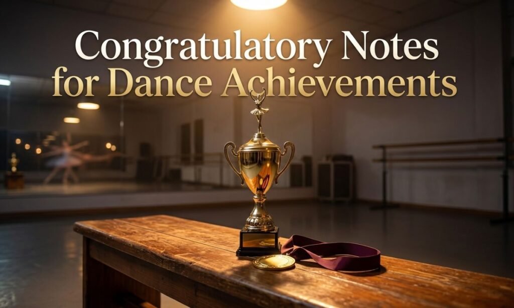 Congratulatory Notes for Dance Achievements