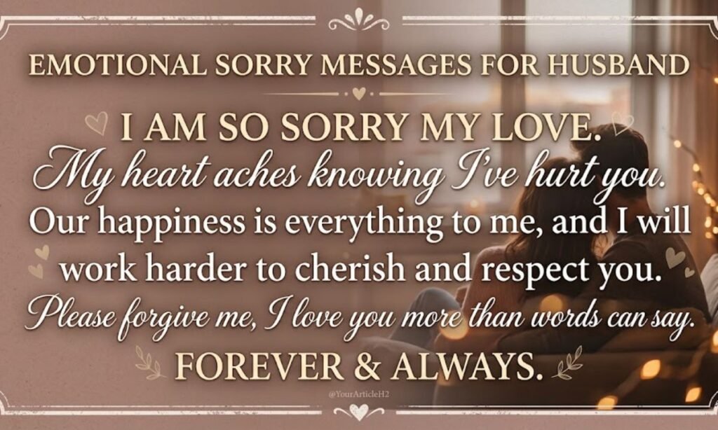 Emotional Sorry Messages For Husband