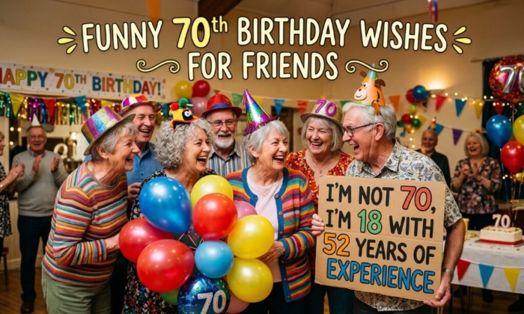 Funny 70th Birthday Wishes For Friends