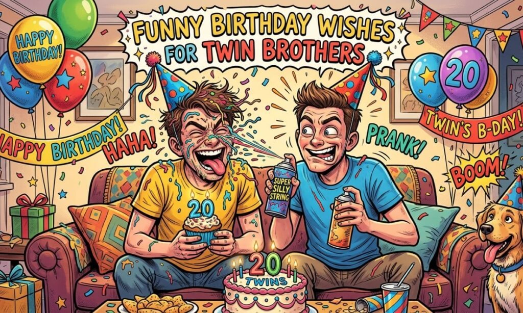Funny Birthday Wishes For Twin Brothers