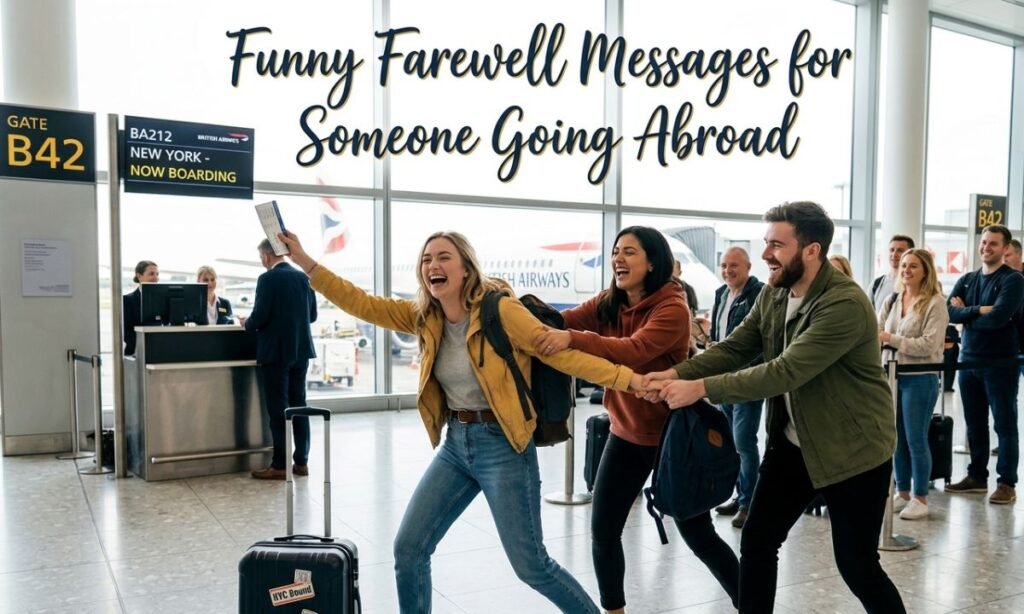 Funny Farewell Messages for Someone Going Abroad