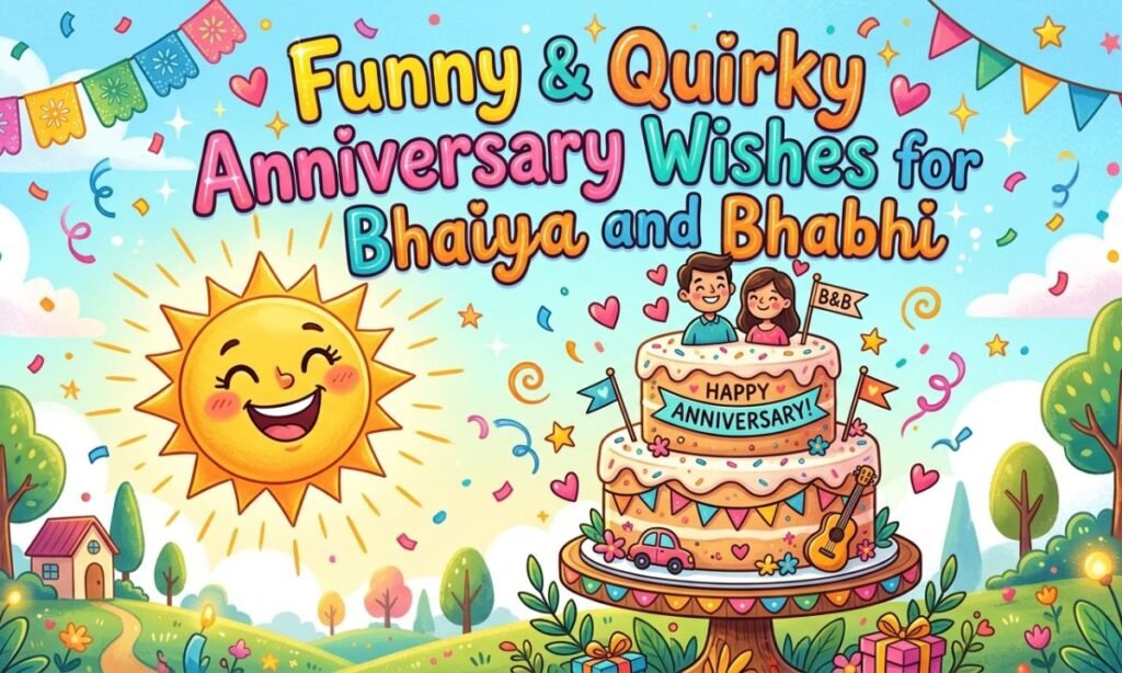 Funny & Quirky Anniversary Wishes for Bhaiya and Bhabhi