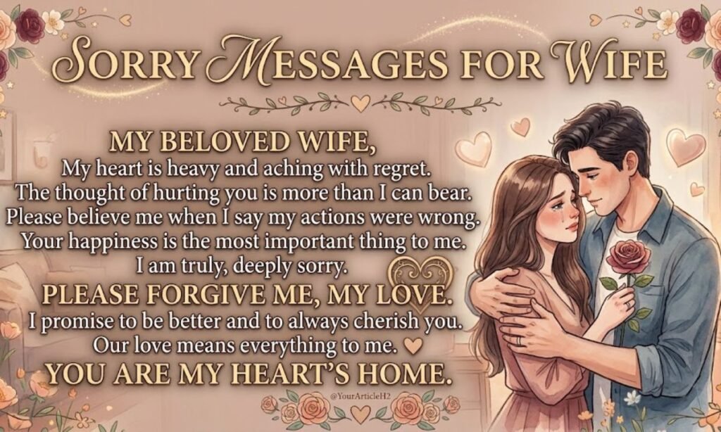 Heart Touching Sorry Messages For Wife