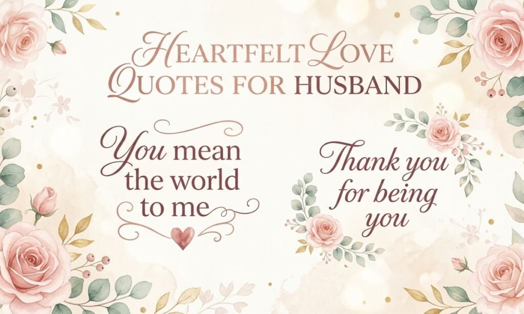 Heartfelt Love Quotes for Husband