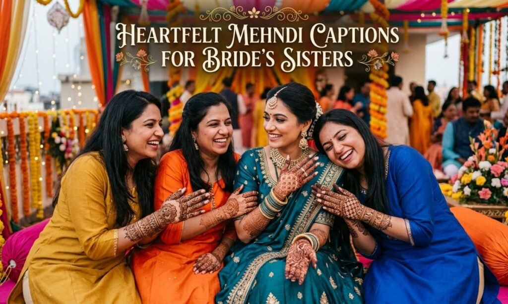 Heartfelt Mehndi Captions For Bride’s Sisters