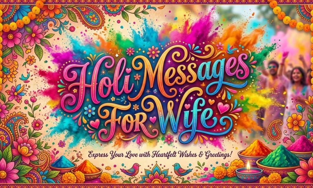 Holi Messages For Wife