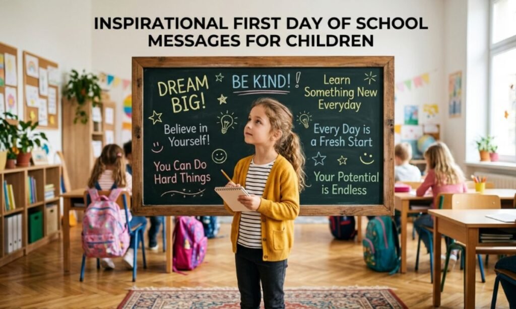 Inspirational First Day Of School Messages For Children