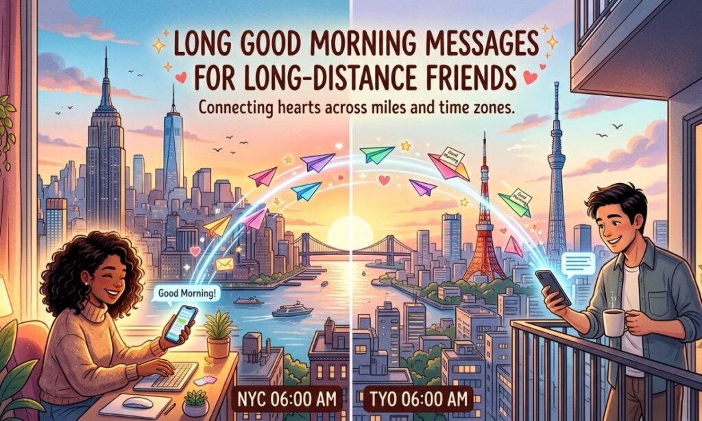 Long Good Morning Messages For Long-Distance Friends