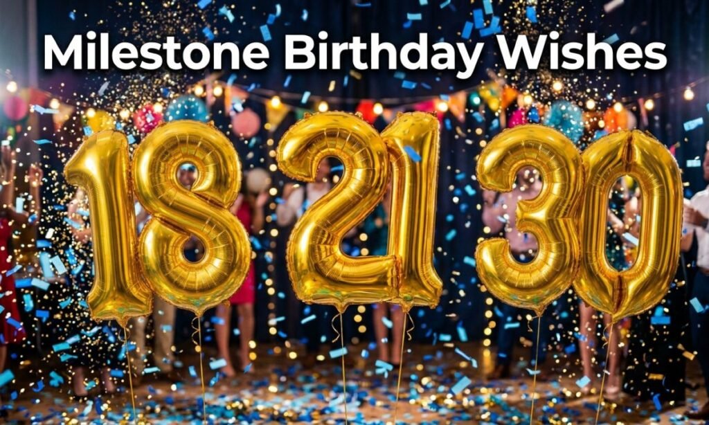 Milestone Birthday Wishes (18th, 21st, 30th, 40th, 50th)