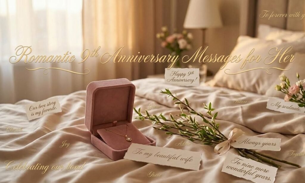 Romantic 9th Anniversary Messages for Her
