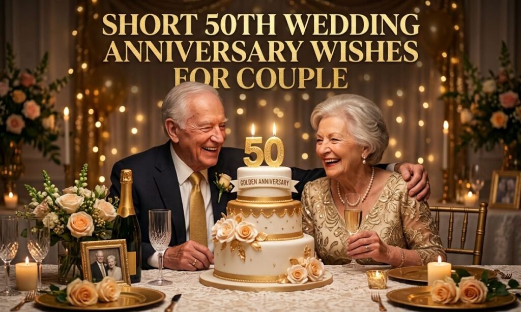 Short 50th Wedding Anniversary Wishes for Couple