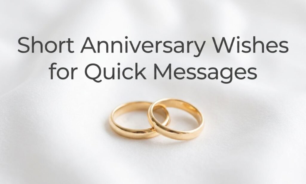 Short Anniversary Wishes for Quick Messages