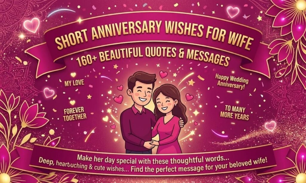 Short Anniversary Wishes for Wife