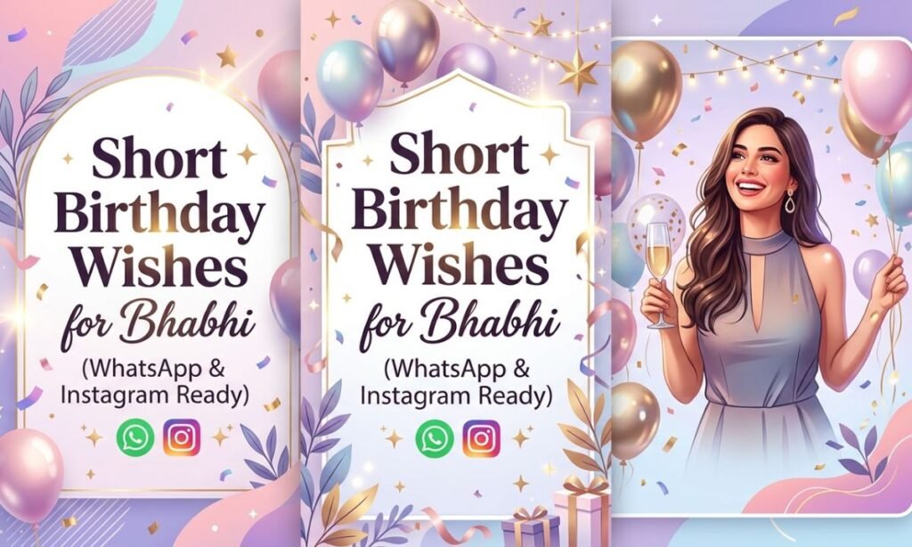 Short Birthday Wishes for Bhabhi (WhatsApp & Instagram Ready)