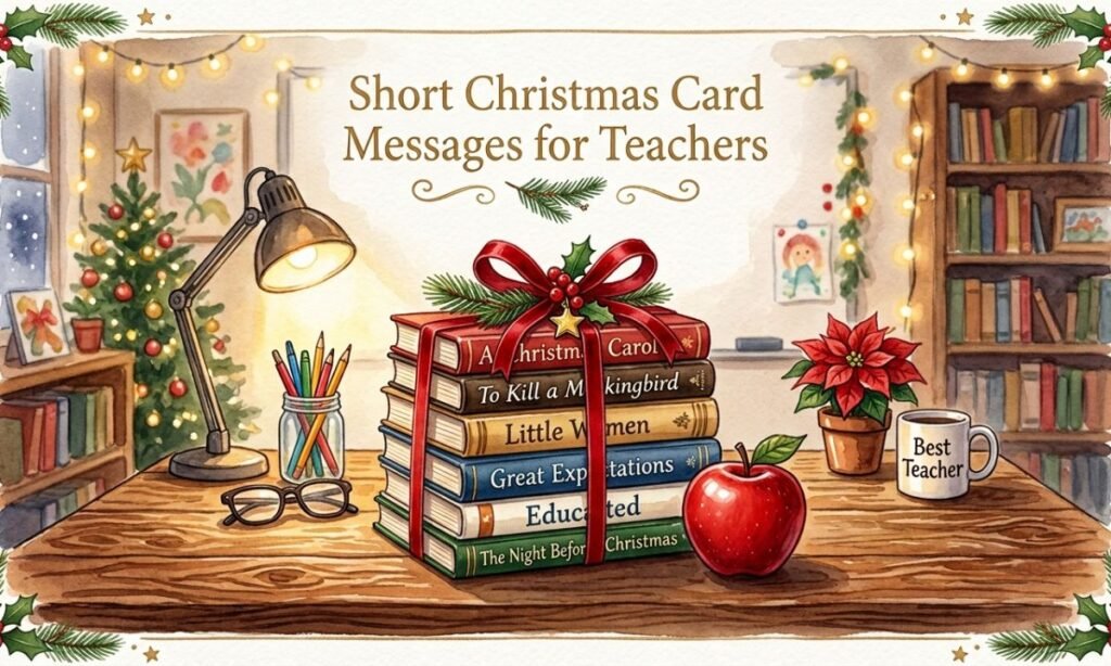 Short Christmas Card Messages for Teachers